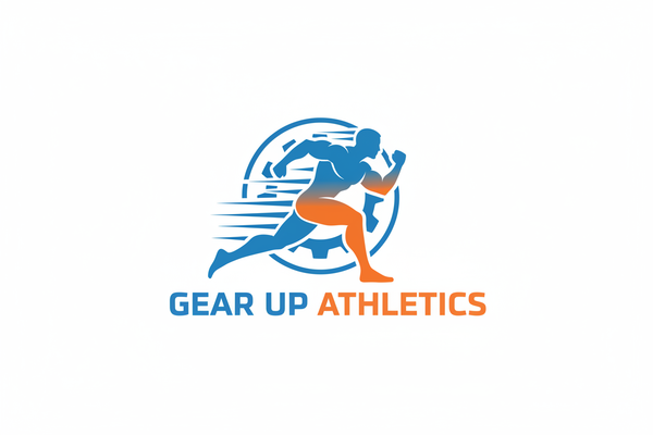 Gear Up Athletics logo with athletic figure